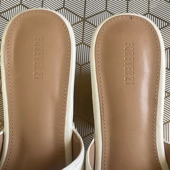 New not in box. Forever 21 white mules. - Picture 3 of 8